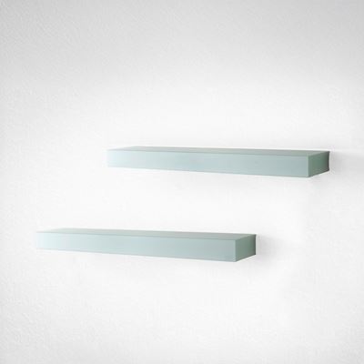Due mensole luminose mod. Light Light, metallo e cristallo temperato