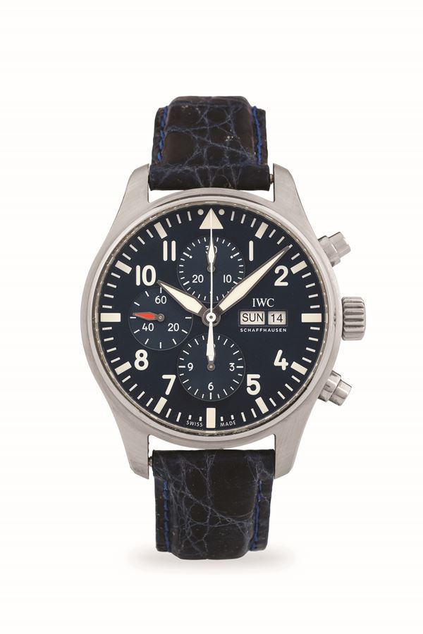 IWC - Pilot Chronograph in acciaio, edizione limitata Petit Prince, con scatola e garanzia, anno 2021