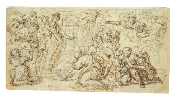 Scuola dell'Italia centrale della fine del XVII secolo Sacrificio agli dei