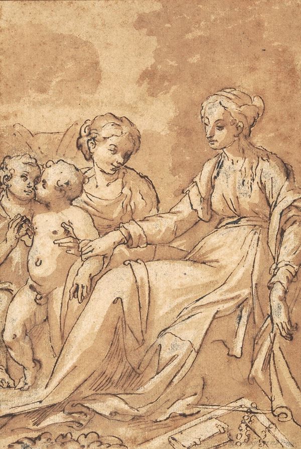 Vergine con Gesù Bambino e San Giovannino (?)