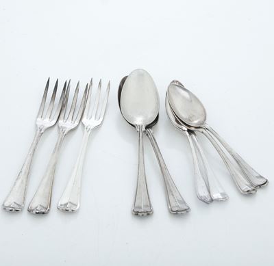 Insieme di Posate Diverse in Argento. Varie Argenteria Italiane del XX Secolo