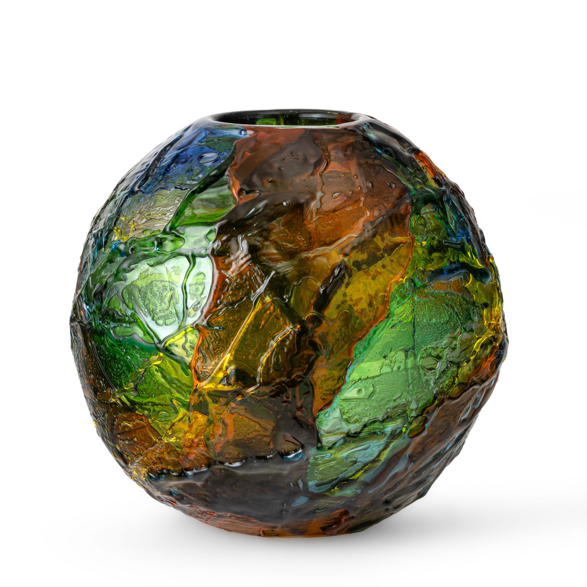Gae Aulenti - Vaso Geacolor in vetro soffiato policromo (Murano, 2021)