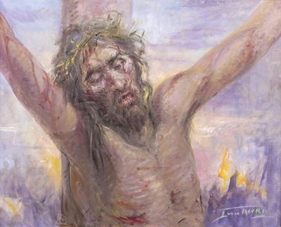Cristo dei Sofferenti, olio su cartone telato