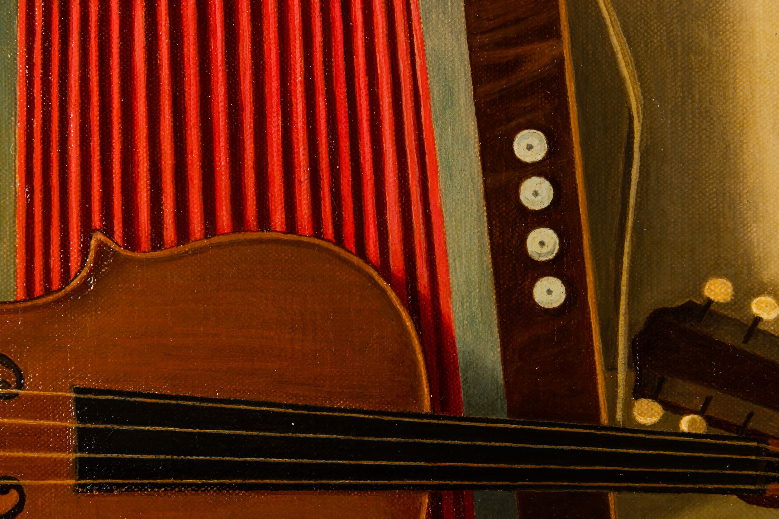 Antonio Donghi - Strumenti musicali, olio su tela