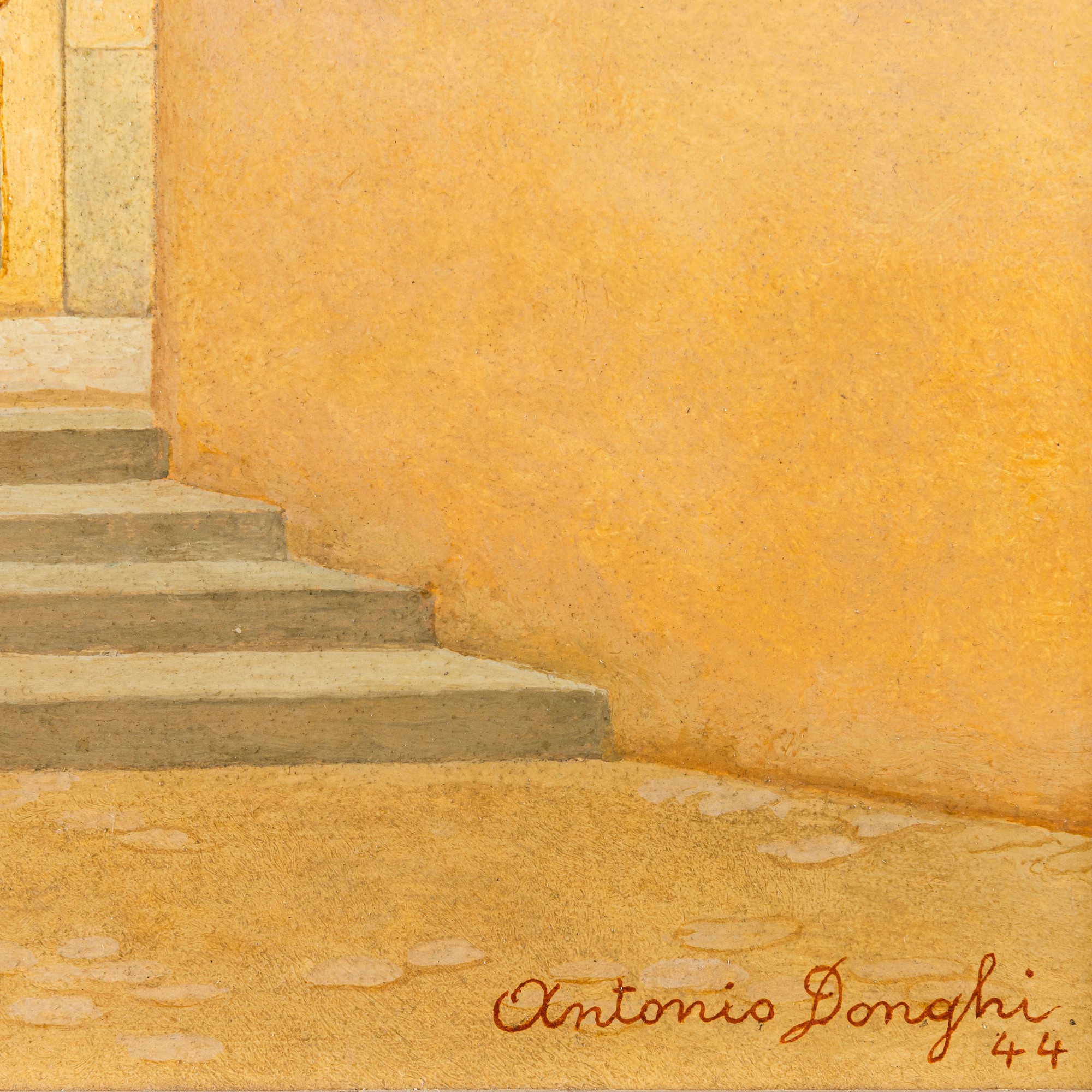 Antonio Donghi - Senza titolo (Paesaggio n. 3), olio su tavola
