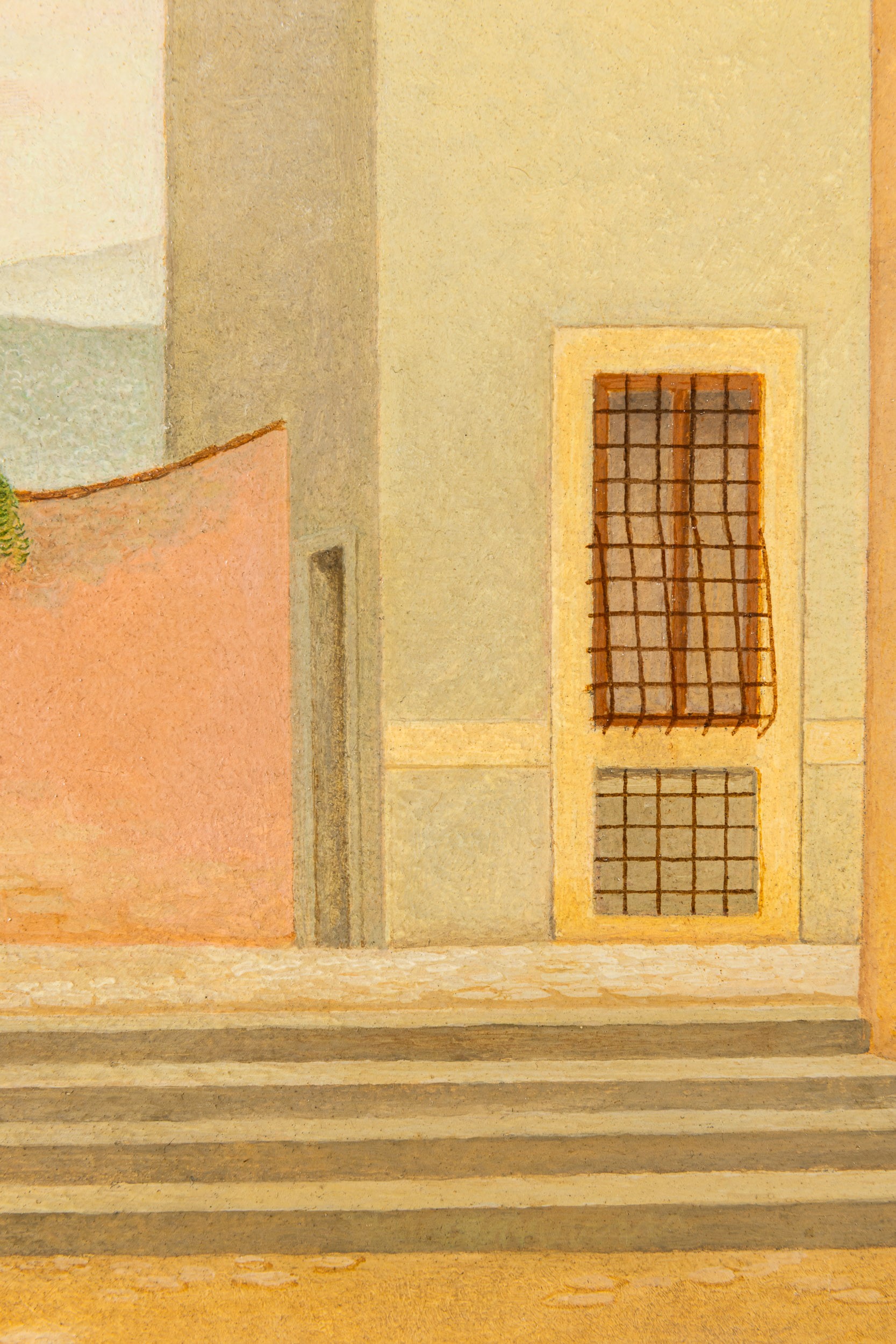 Antonio Donghi - Senza titolo (Paesaggio n. 3), olio su tavola