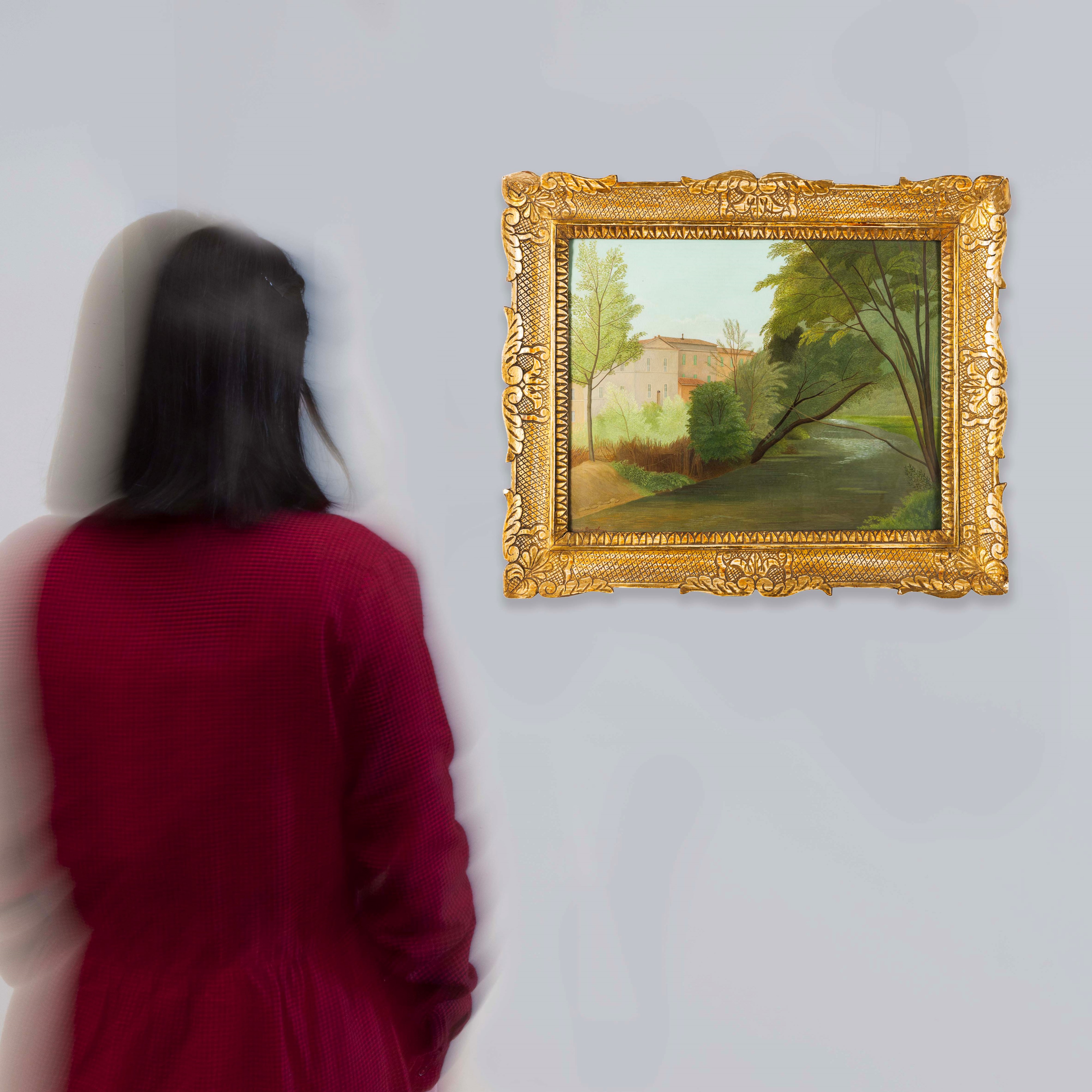 Antonio Donghi - Paesaggio, olio su tela