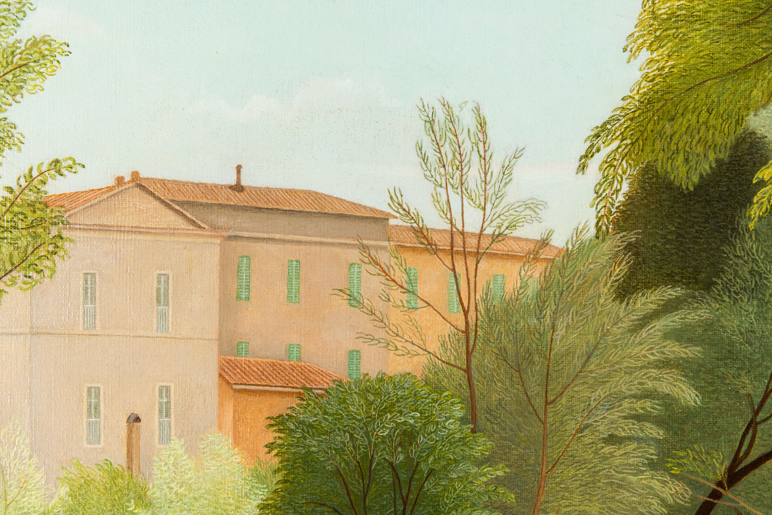 Antonio Donghi - Paesaggio, olio su tela