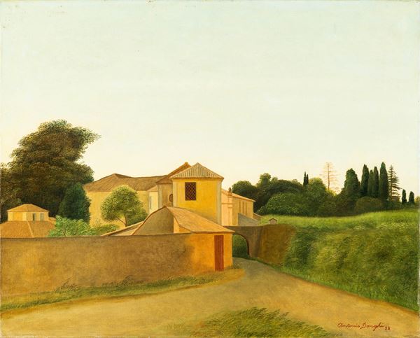 Antonio Donghi - Paesaggio romano