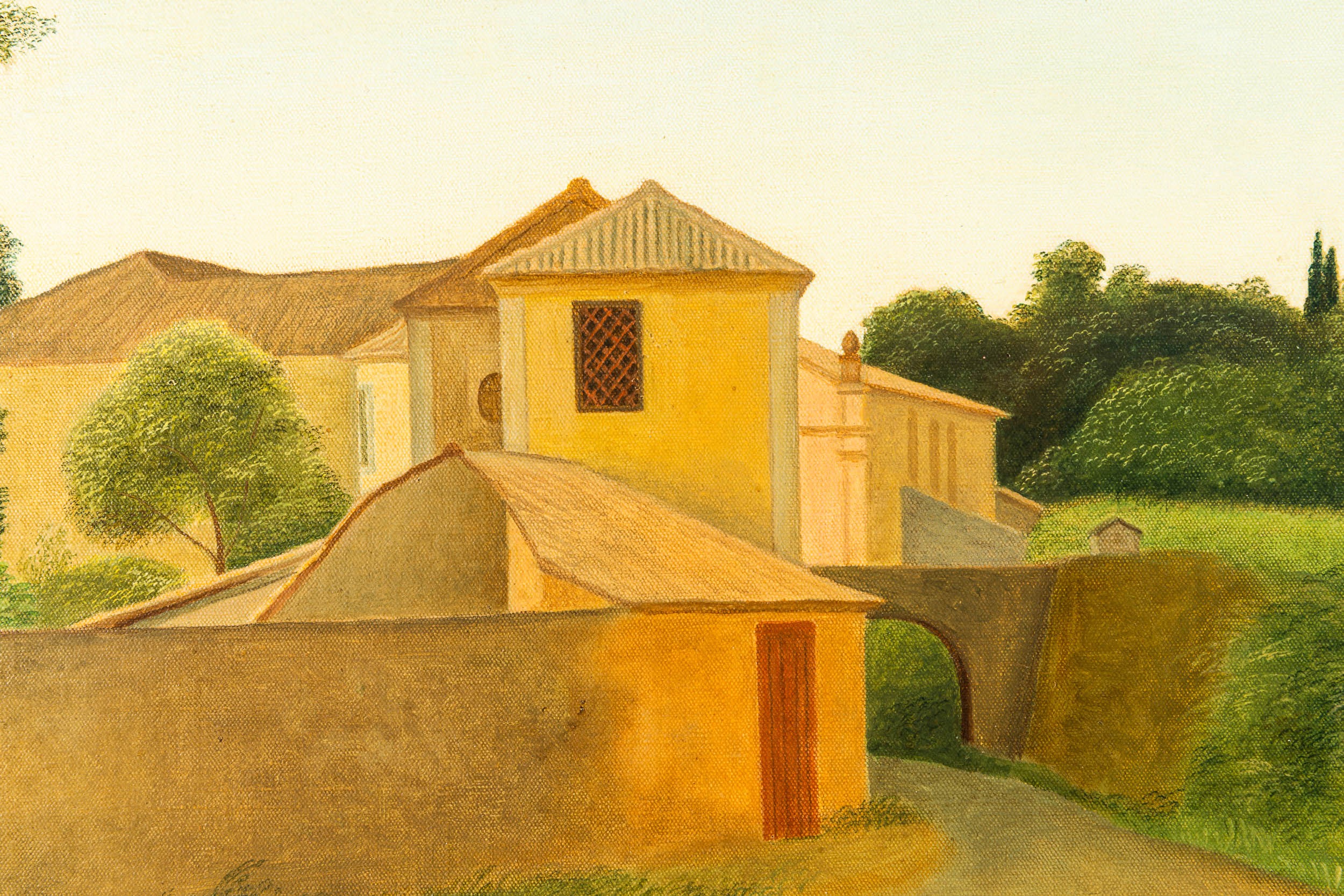 Antonio Donghi - Paesaggio romano, olio su tela