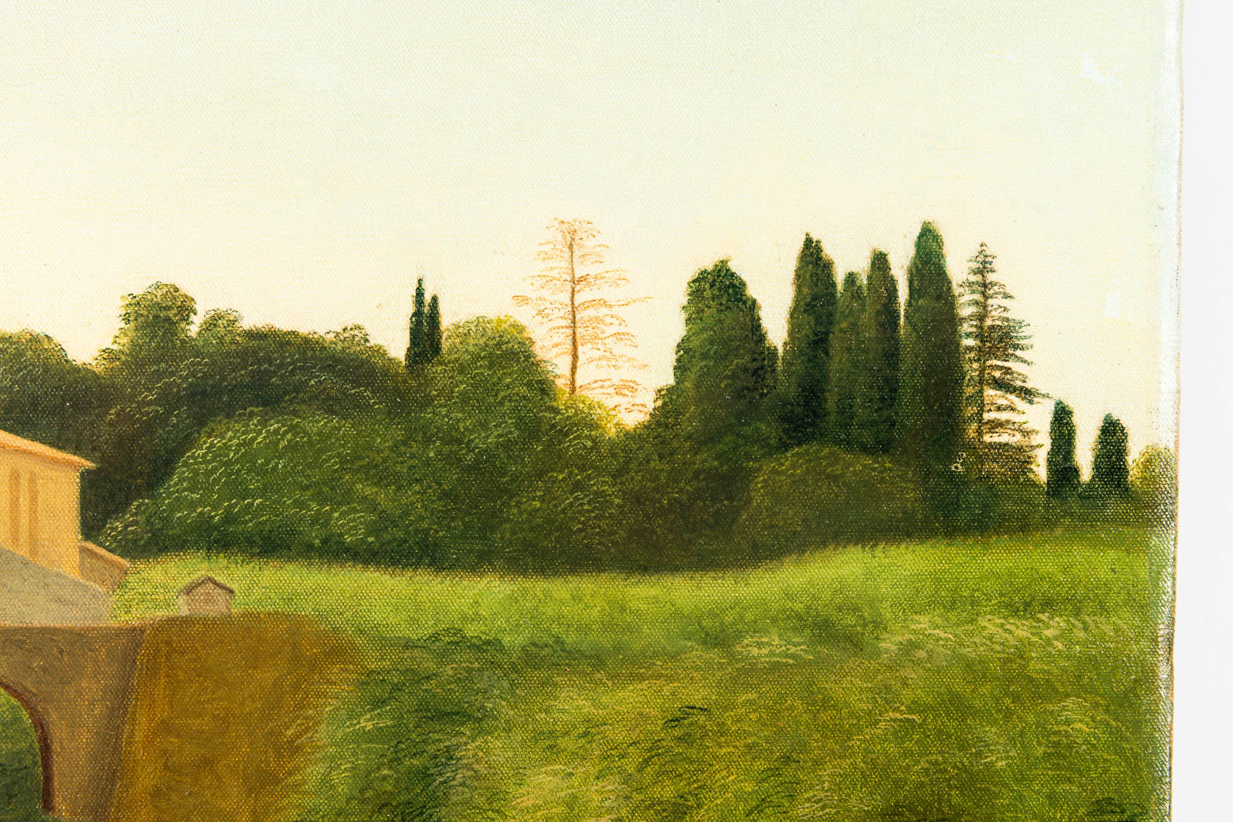 Antonio Donghi - Paesaggio romano, olio su tela