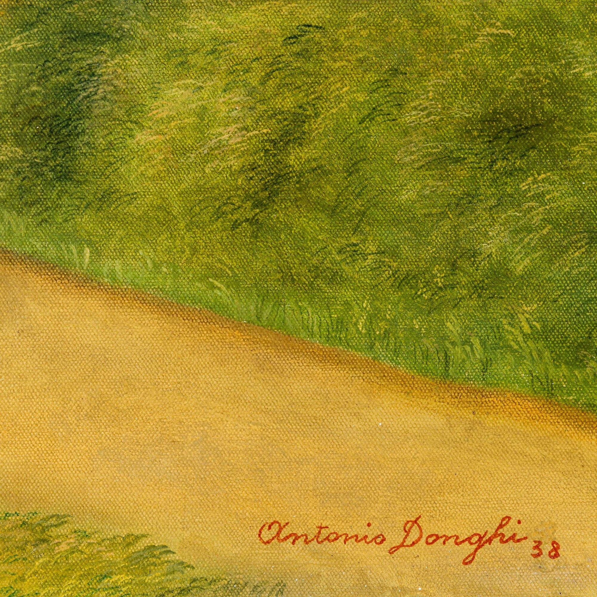 Antonio Donghi - Paesaggio romano, olio su tela