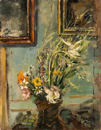 Fiori, olio su tela