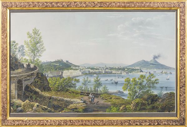 Francesco Zerilli - Veduta di Napoli da Posillipo