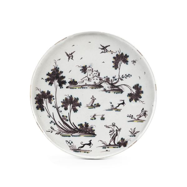 Sottocoppa Savona, Manifattura Chiodo, circa metà del XVIII secolo 