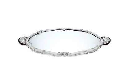 Présentoir a Specchio con Cornice Modanata. Argenteria Italiana del XX Secolo, Argentiere Castaud...