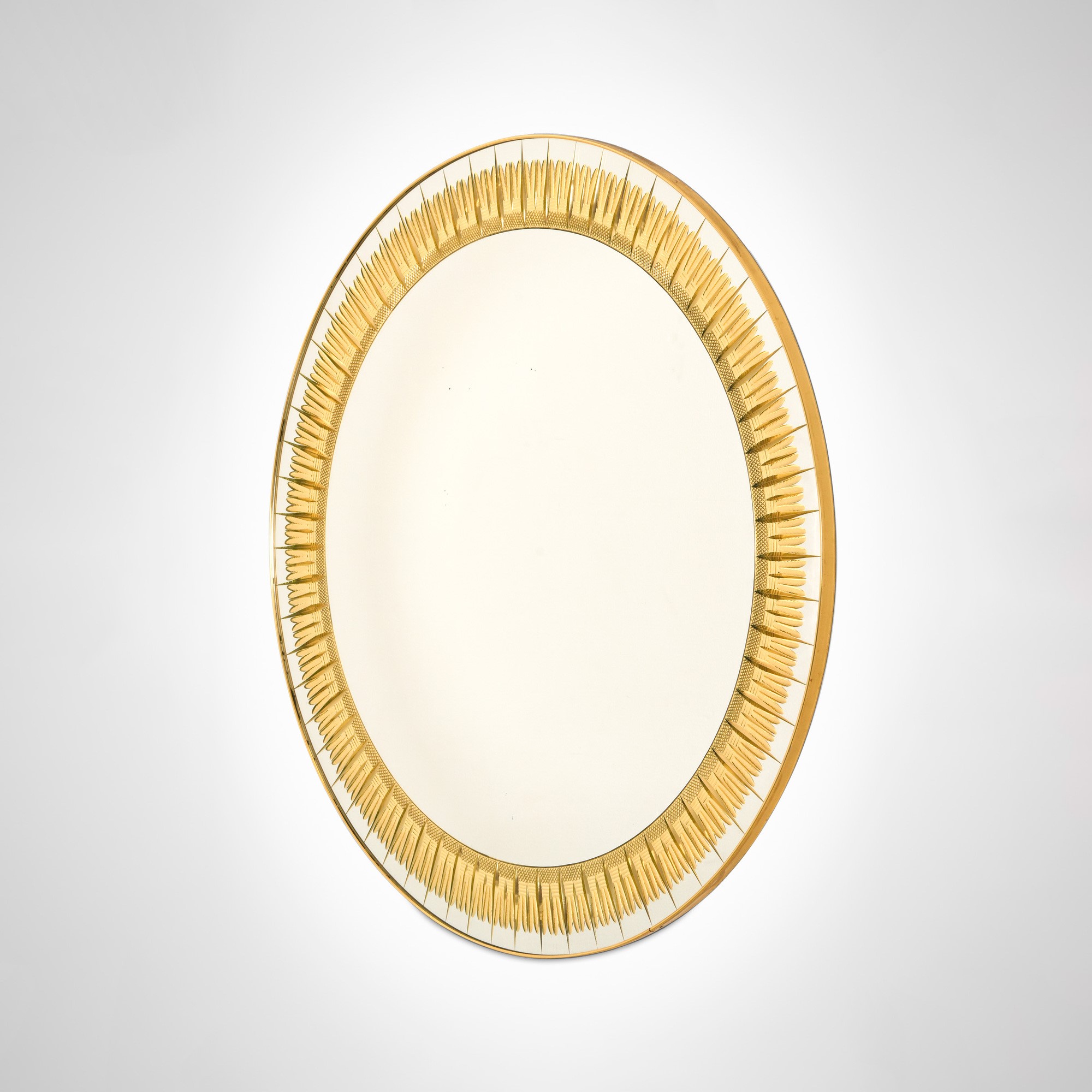 Cristal Art - Specchio da parete in cristallo e ottone