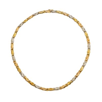 Girocollo a segmenti, oro tre colori 750/1000