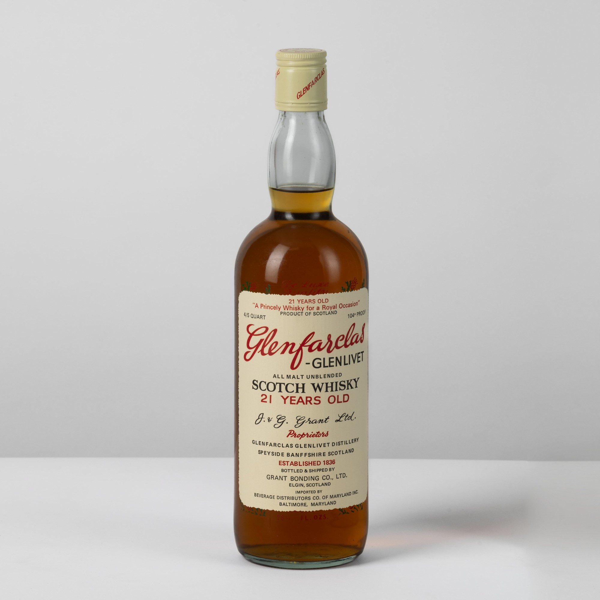 Glenfarclas, Glenlivet 21 Years Old - Unblended Scotch Whisky, 52% Vol, 75cl