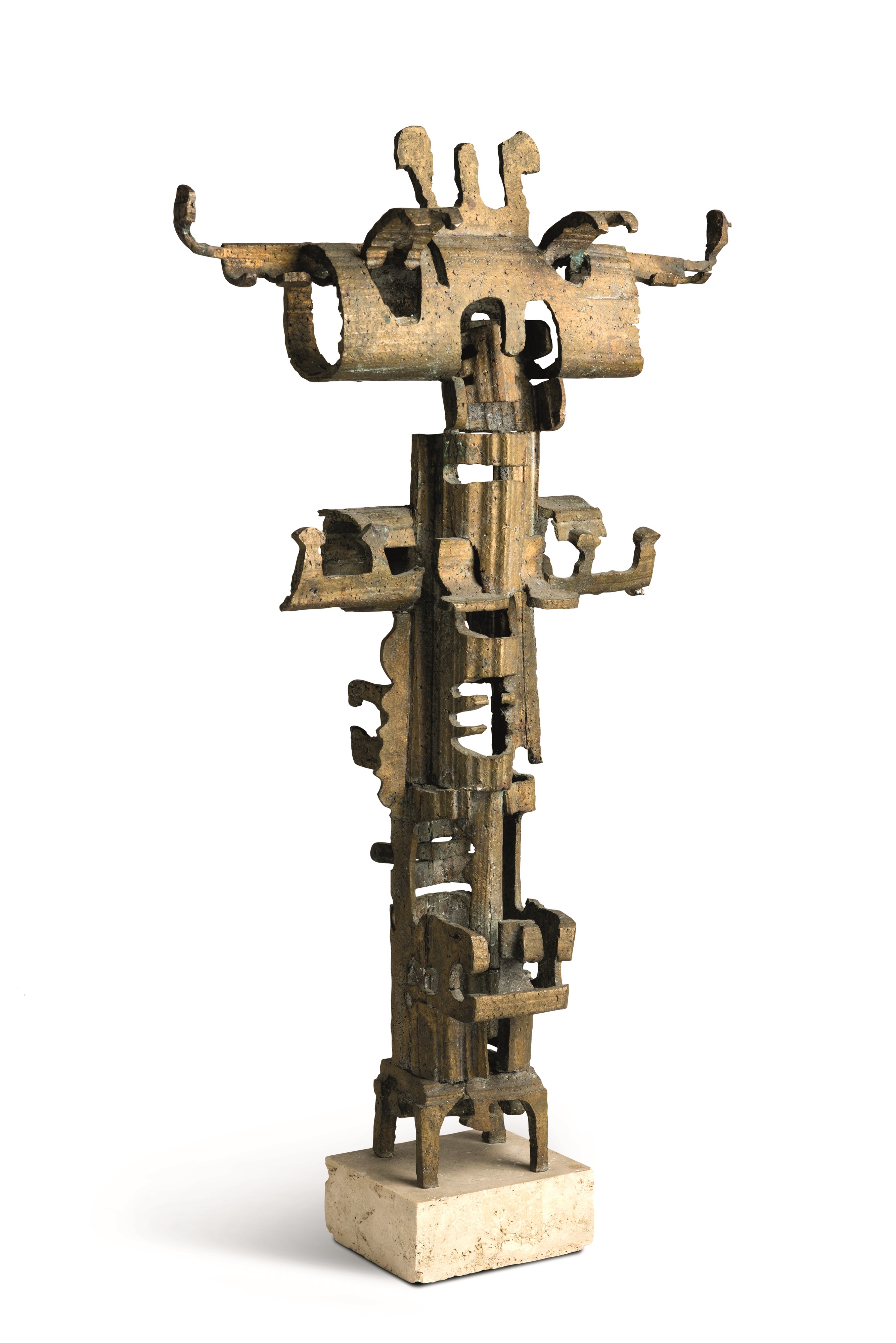 Mirko Basaldella - Figura totemica, scultura in bronzo