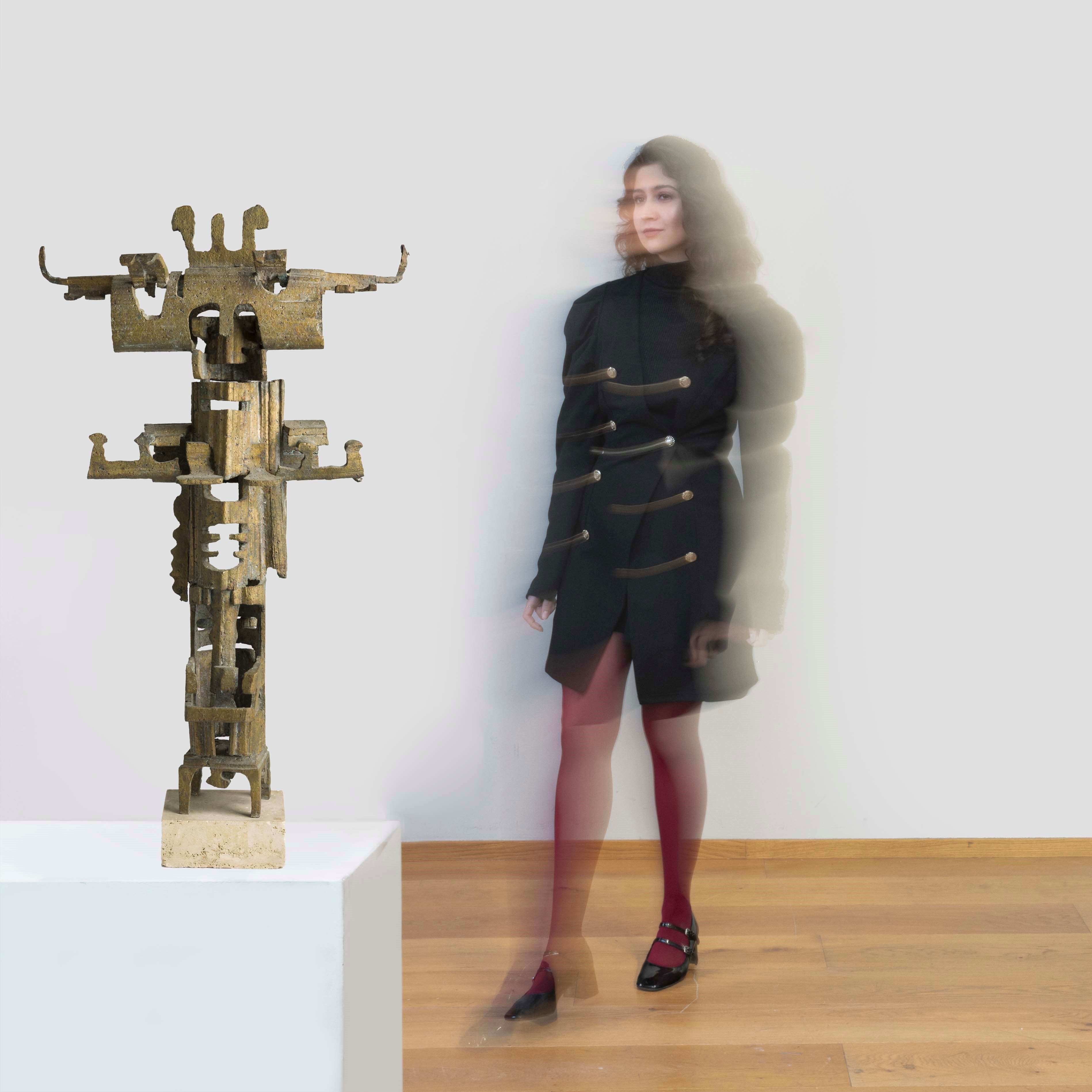 Mirko Basaldella - Figura totemica, scultura in bronzo
