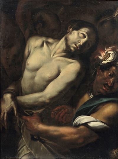 Maestro del San Sebastiano Monti, Ecce Homo, olio su tela