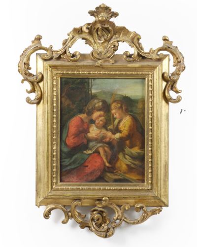 Matrimonio mistico di Santa Caterina, olio su tela