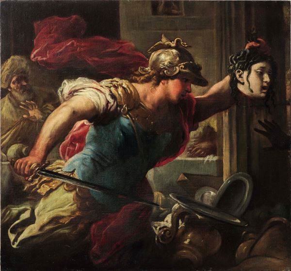 Perseo combatte contro Fineo e i suoi compagni