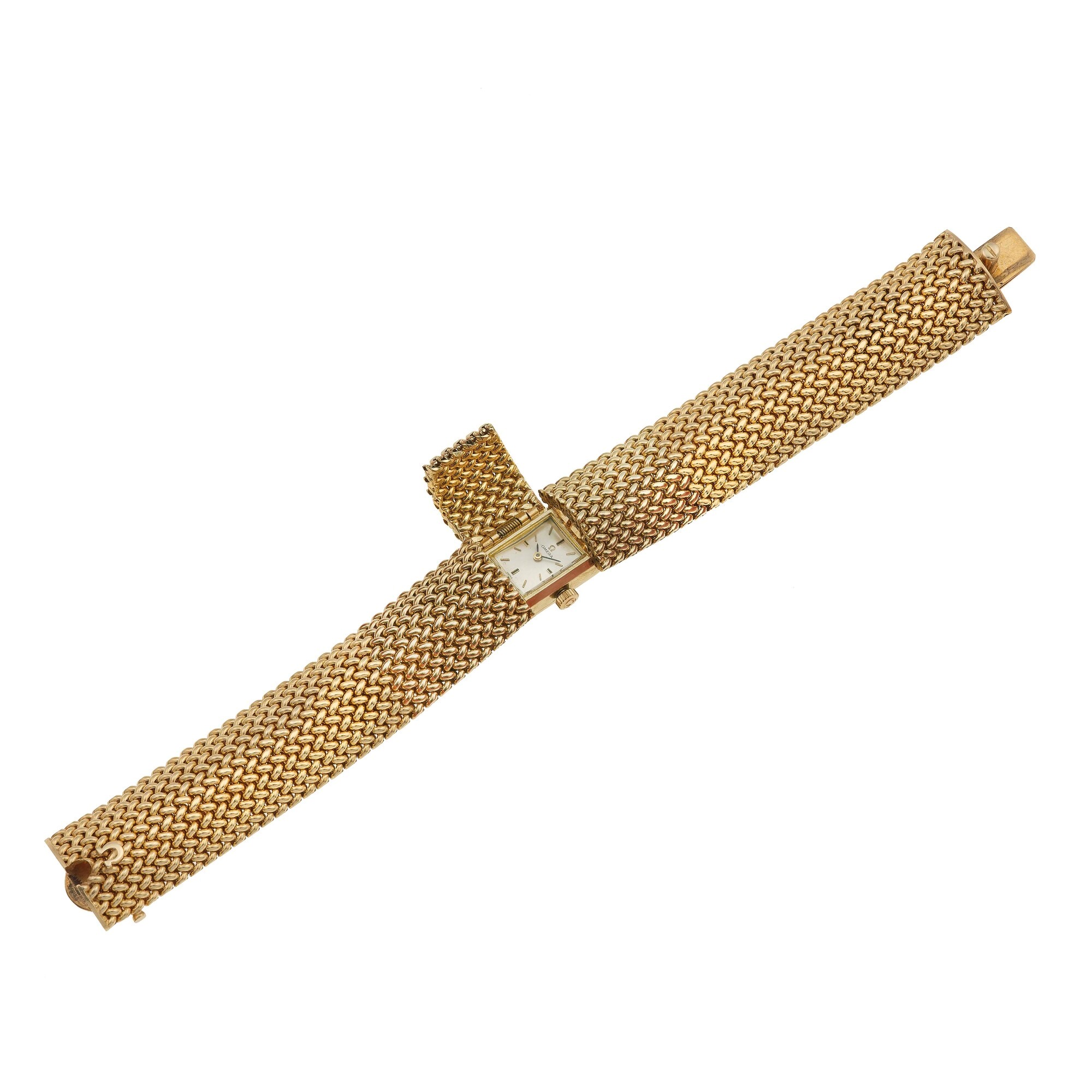 Bracciale con orologio Omega, oro giallo 750/1000