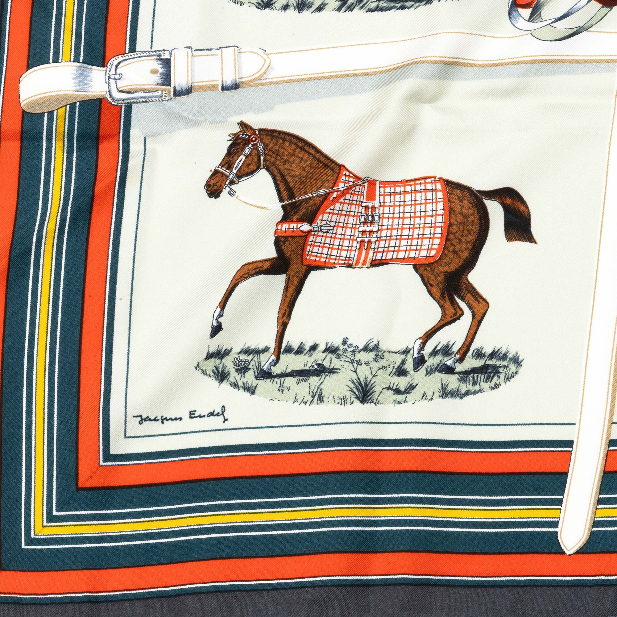 Hermès, Foulard "couvertures Et Tenues De Jour"
