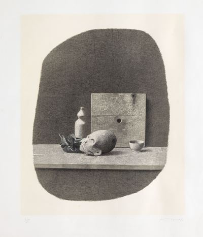Oggetti e scultura, litografia, 1984