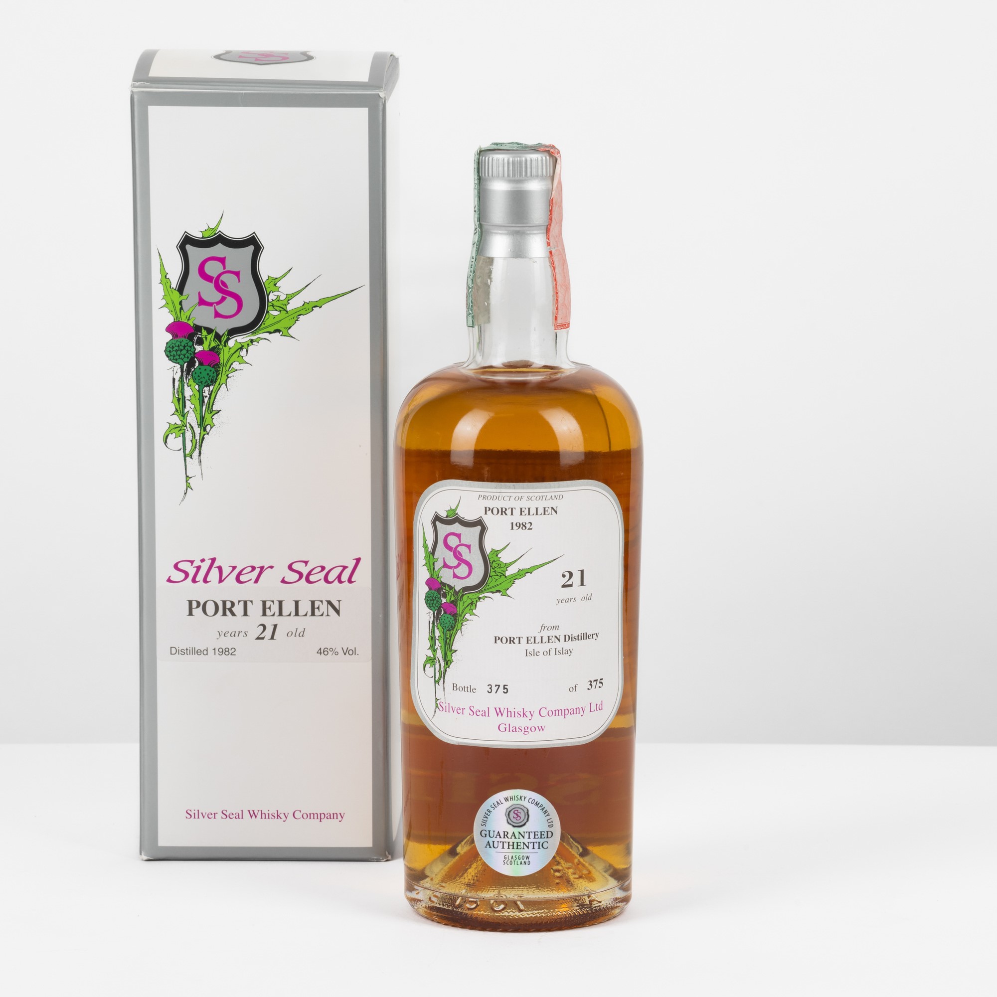 Port Ellen, 21 Years 1982 Silver Seal, Islay Malt Whisky, 46% Vol., 70 cl