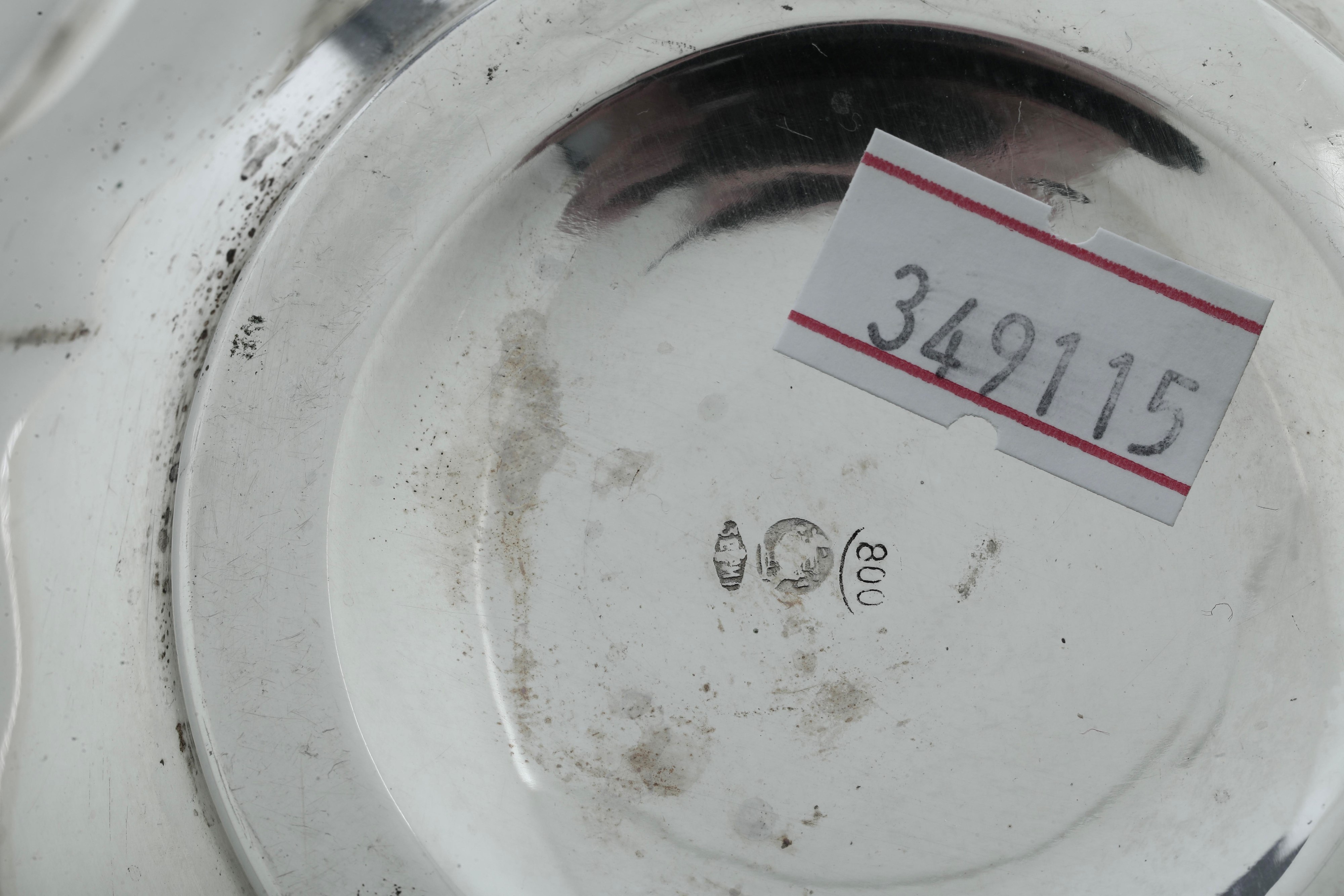 Dodici Coppette Lavadita. Argenteria Milanese del XX Secolo, Bollo con Fascio Littorio in Uso dal...