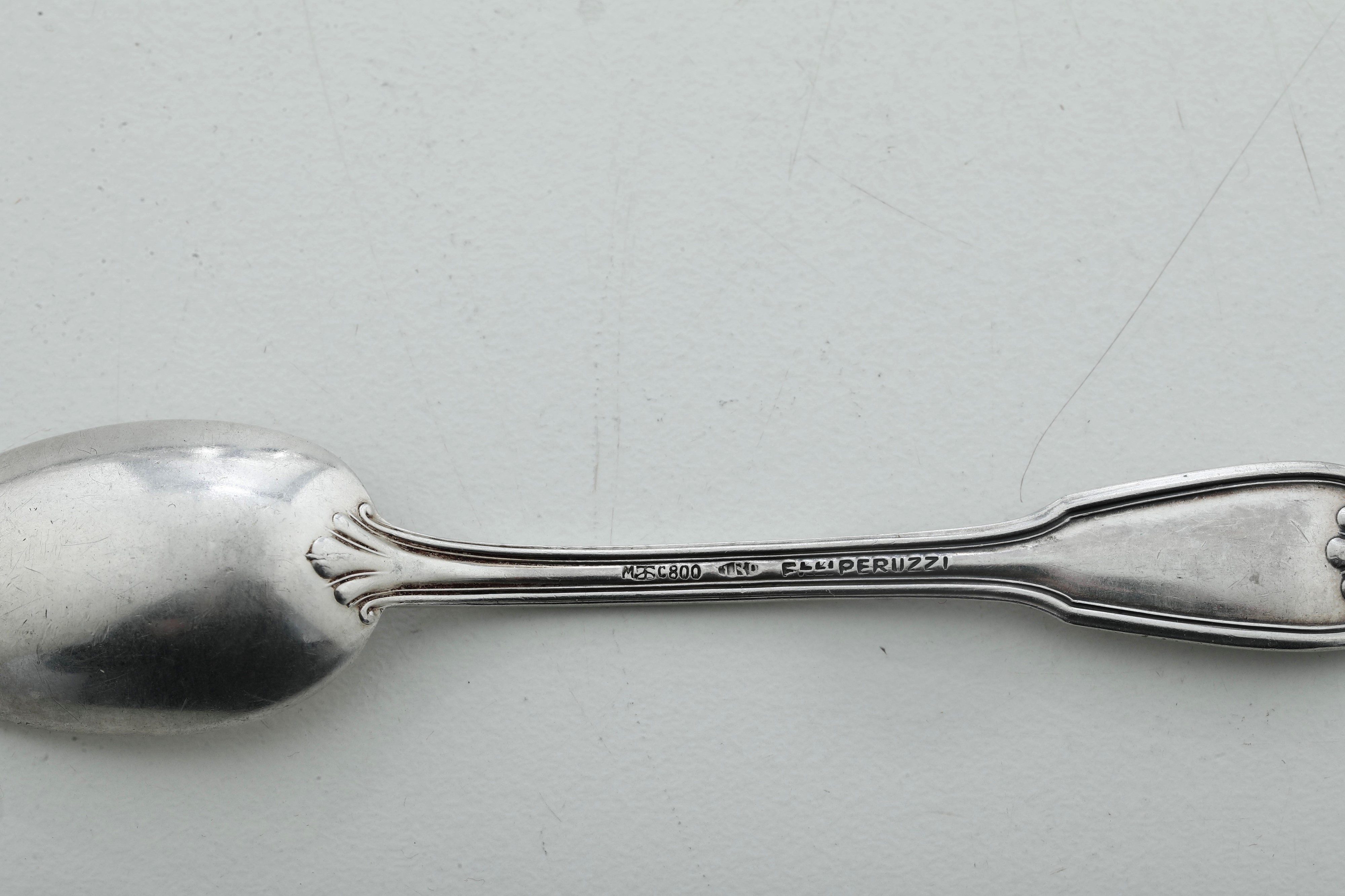 Dodici Cucchiaini. Argenteria Italiana del XX Secolo, Argentiere Clementi, Bologna