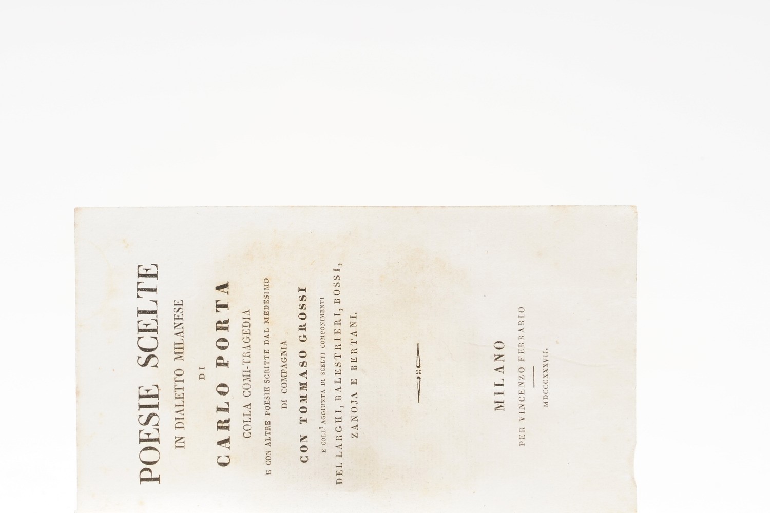 Miscellanea di opere letterarie italiane del XVIII e XIX secolo