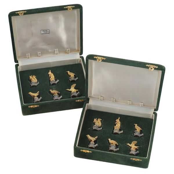 Dodici segnaposti a soggetto animalier