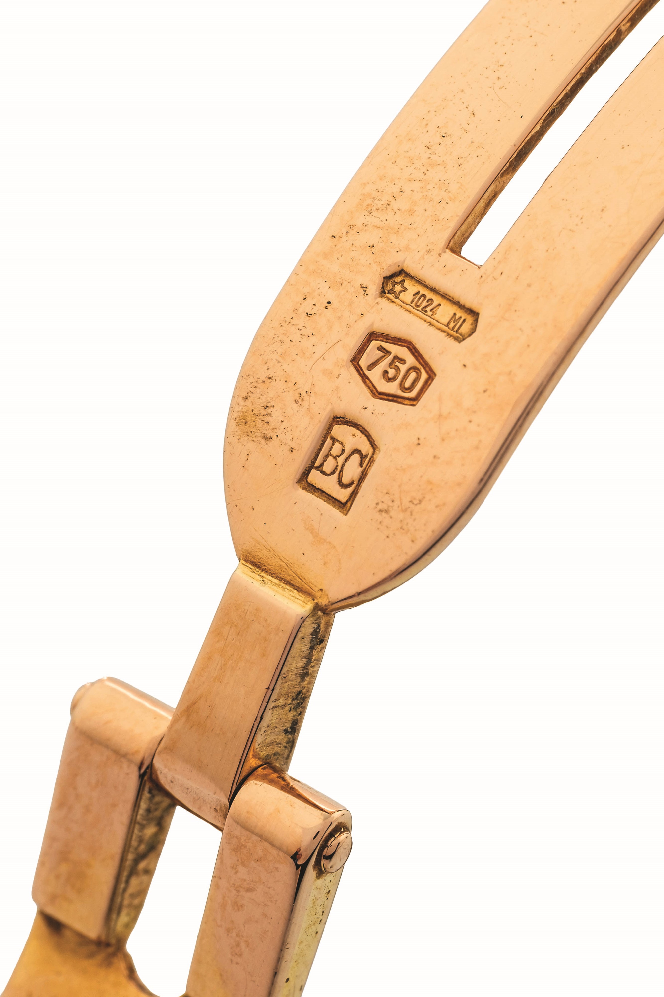 Cartier - Ellipse Vendome Lady in oro giallo 18k con smalti bianchi e brillanti, circa 1990
