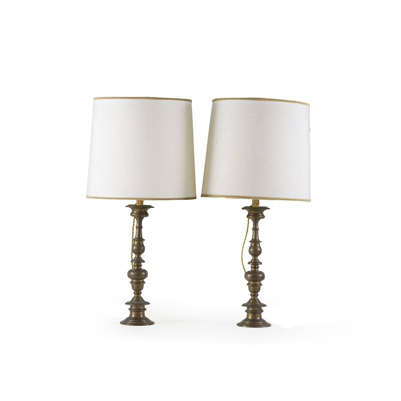 Coppia di torcere in metallo  - Auction Antiques - Cambi Casa d'Aste
