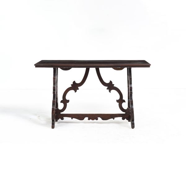 Tavolo fratino gambe a lira. XIX-XX secolo