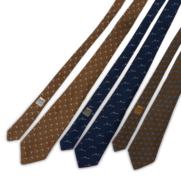 Hermès, Lotto di tre cravatte