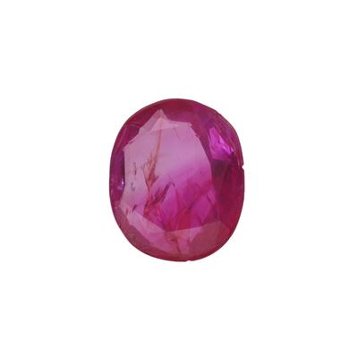 Anello con Rubino Burma di Ct 2.06, Nessuna Indicazione di Trattamento Termico e Diamanti per Ct ...