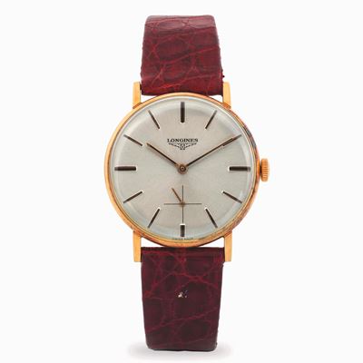 Dress watch in oro giallo 18k con quadrante argenté, circa 1970, Referenza 7515