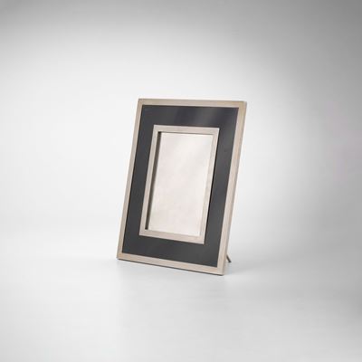 Portafoto in ottone nichelato e metacrilato