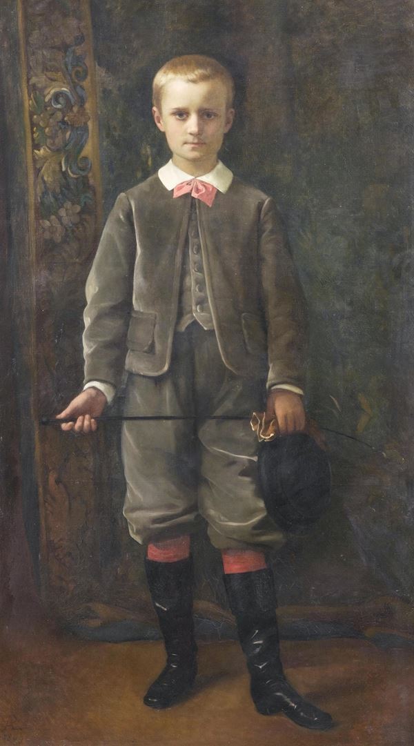 Siglato A. P. Ritratto di fanciullo