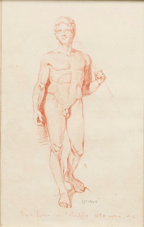 Disegno raffigurante Doriforo. XX secolo