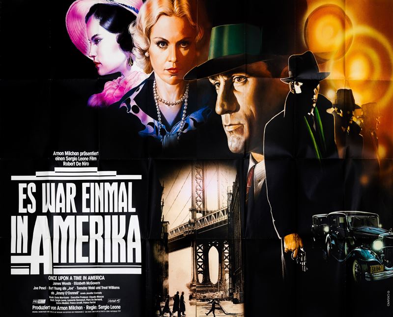 Renato Casaro : C'era una volta in America -  War einmal Amerika  - Asta Manifesti d'Epoca e Collectibles - Cambi Casa d'Aste