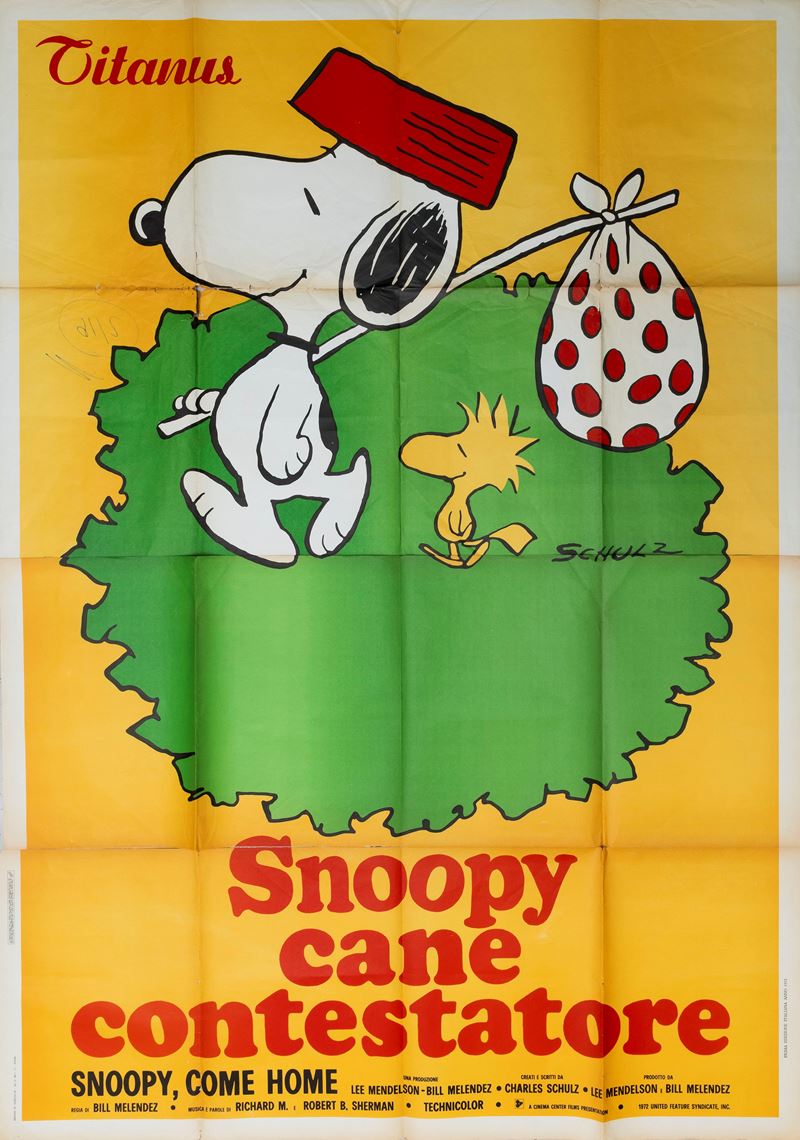 Charles Schulz : Snoopy cane contestatore  - Asta Manifesti e Collectibles - Cambi Casa d'Aste