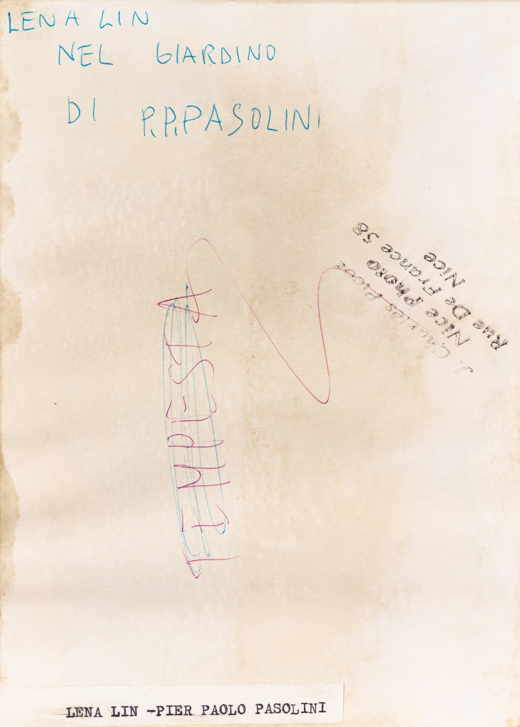 Lena Lin Solaro e Pier Paolo Pasolini