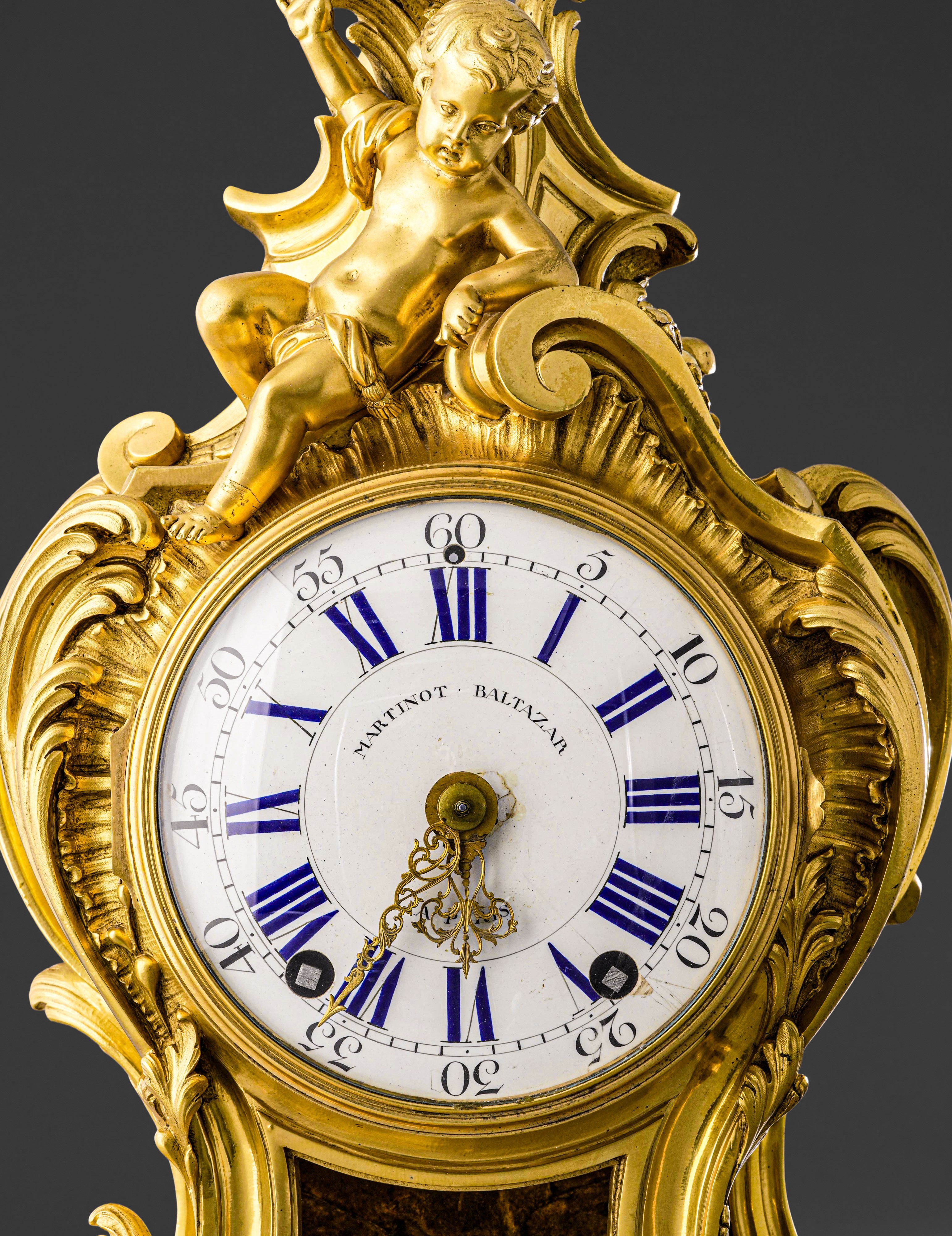 Balthazar Martinot, Pendola da tavolo in bronzo dorato, Parigi XVIII secolo