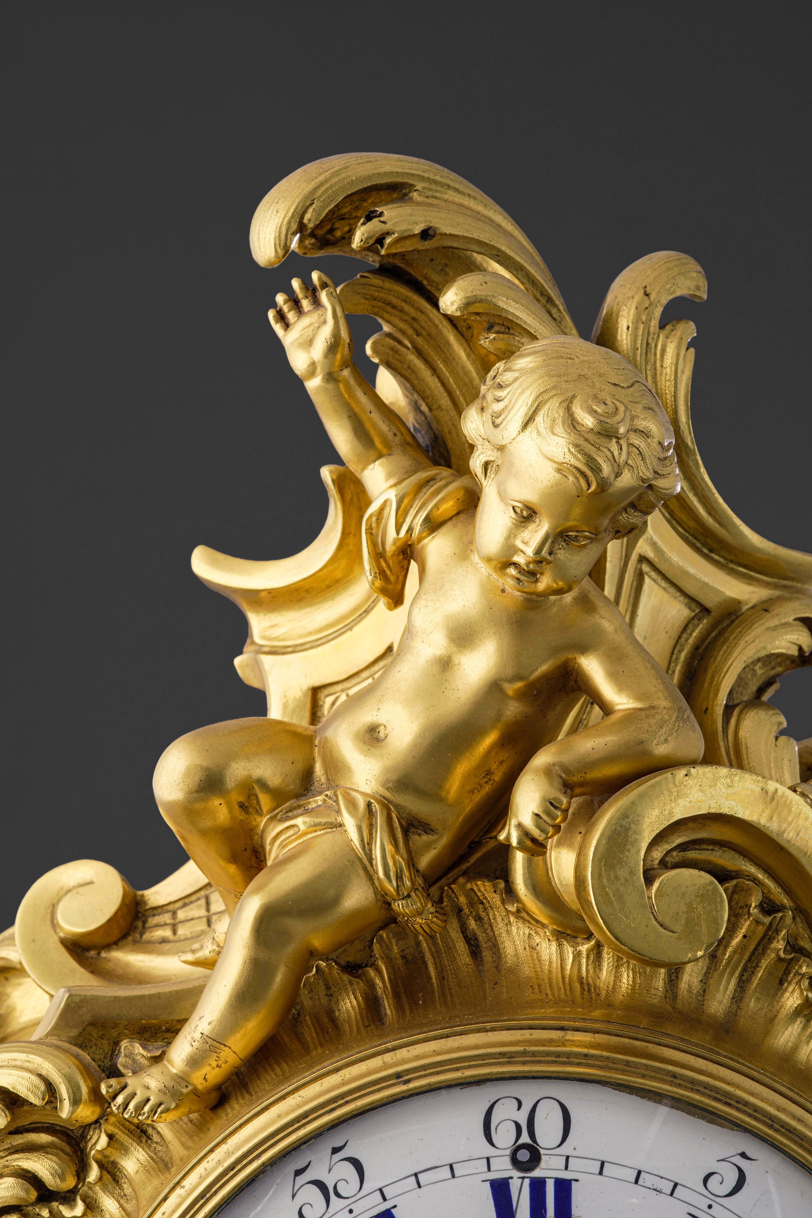 Balthazar Martinot, Pendola da tavolo in bronzo dorato, Parigi XVIII secolo